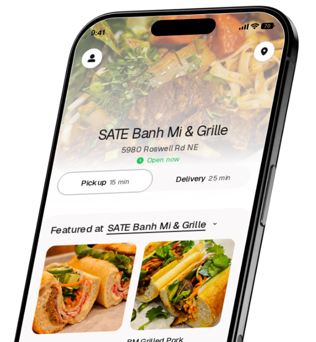 SATE Banh Mi & Grille app preview