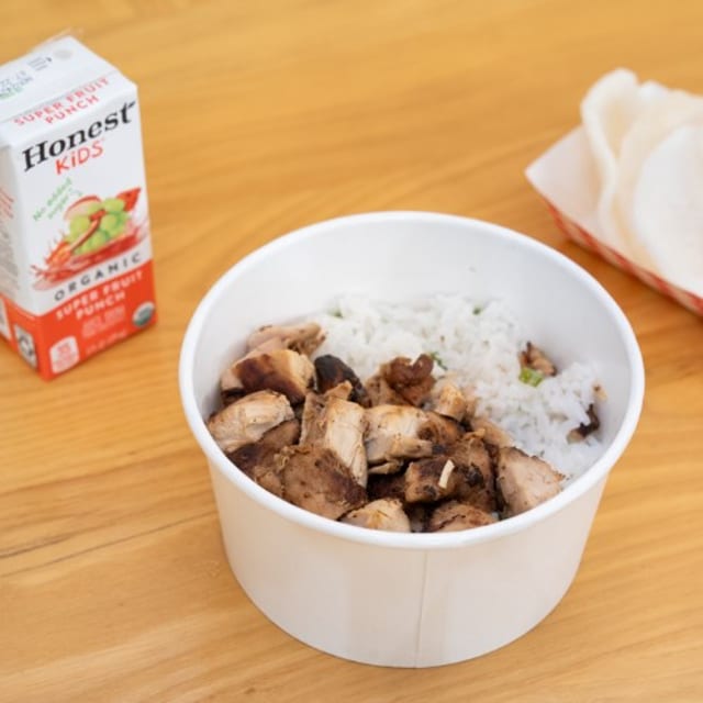 Chicken Rice Bowl (Kid) + Chips + Drink.